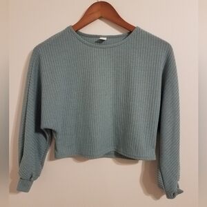 Shein Crop-top Ribbed Knit Sweater